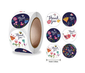 HX130 [500 pcs 2.5 cm] Sticker Thank You stiker ucapan terima kasih