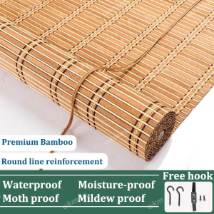 60/80/100/120/140/160cm Native Real Bamboo Roll Up Window Blinds Bamboo Blinds Bamboo Curtain COD