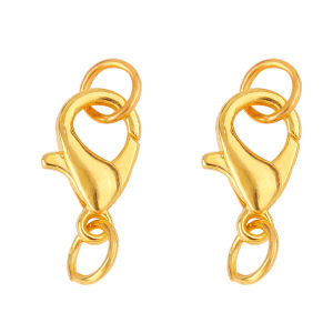 10 Sets 10/12/14mm Lobster Clasps With Jump Ring Connector Bracelet Lock Necklace Chains End Closure for DIY Jewelry Making Findings