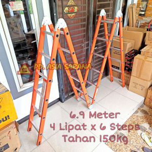 Tangga Lipat 6.9 Meter Multifungsi 4x6 BLACKFOOT Multi Purpose Ladder GT.1.3.690