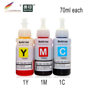 Epson 673 674 T674 T673 T6736 Refill Dye Ink Bottle for EcoTank L800 L801 L805 L850 L810 L1800 70ml each 6pcs per multipack