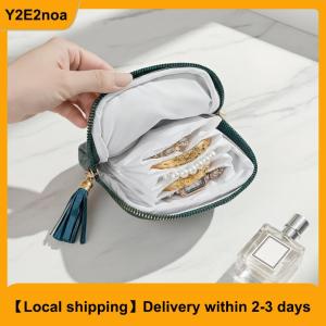 【Local shipping】 5-Layer Jewelry Storage Bag Velvet Jewelry Pouch Bags For Watch Bracelet Rings Earrings Portable Travel Jewelry Case