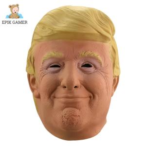 11THGreat Halloween Cosplay Party Prop Donald Trump Halloween Cosplay Mask Character Dress Up Prop for Holiday Costume Party