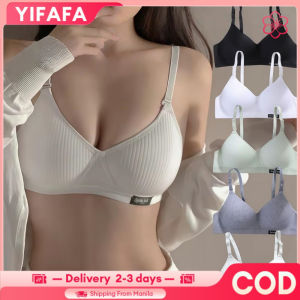 YIFAFA 3PCS Sport Underwear For Teens Girl Seamless No Steel Ring Wireless Training Bra Soft Skin-Friendly Student Women Cotton AB Cup V Brassiere