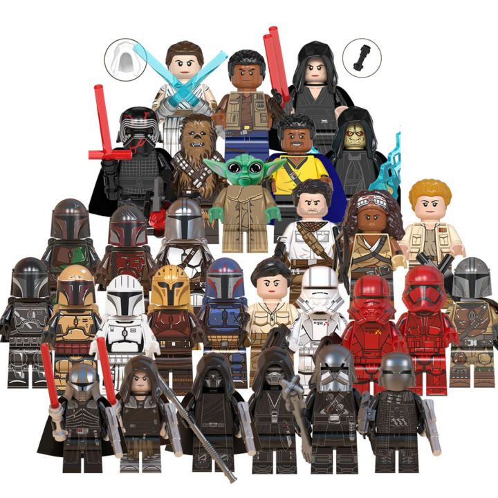 Stars Wars Minifigures The Rise of Skywalker Rey Lando Yoda Starkiller ...