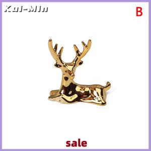 Kui-Min Hot Nai sừng tấm bức tượng Bắc Âu Giáng sinh Tuần lộc nghệ thuật bức tượng Cổ điển vàng thủ công mỹ nghệ trang trí bàn trang trí quà tặng