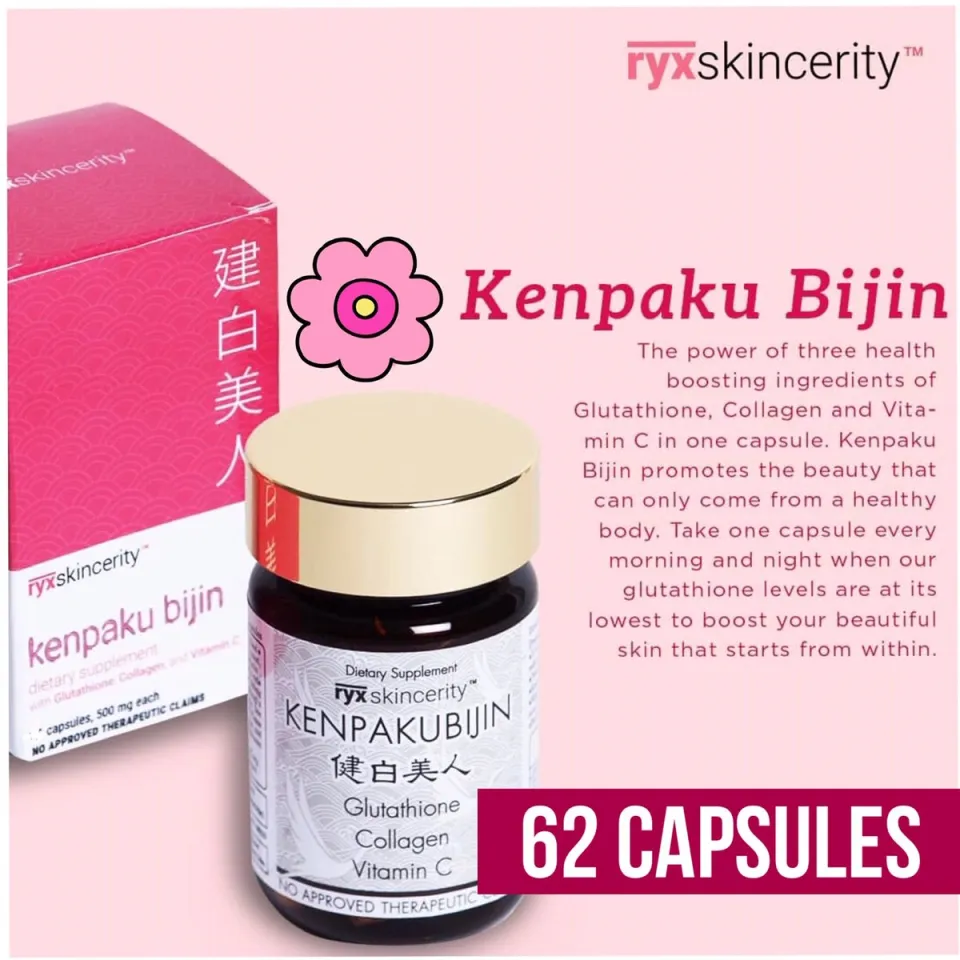 kenpakubijin glutathione reviews Ryx Kenpaku Bijin (Dietary Supplement with Glutathione, Collagen and  Vitamin C) - 62 capsules