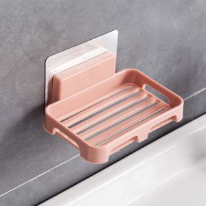 Bathroom Shower Soap Dish Storage Plate Suction Wall Shelf Holder Rack kitchen shelf storage rack 浴室 肥皂架 沥水 香皂架 肥皂盒