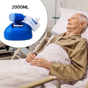 กระบอกปัสสาวะชายพลาสติก กระบอกปัสสาวะ 2000ml กระบอกฉี่ ผู้ป่วยชาย โถฉี่พลาสติก PE ทนทาน