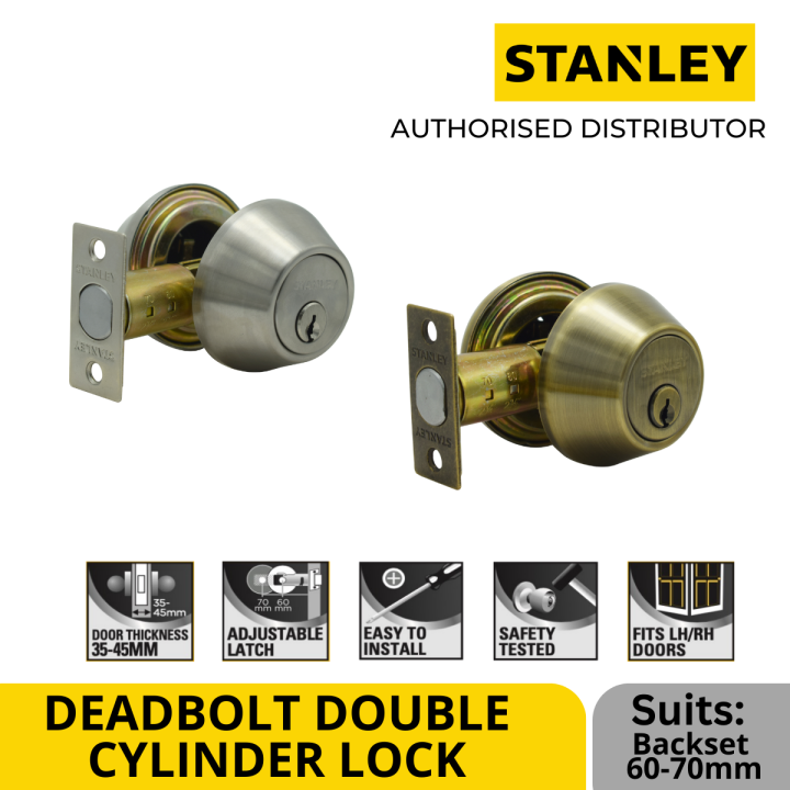 Stanley Deadbolt Double Cylinder Lock Backset 60/70mm/ Deadbolt Lock