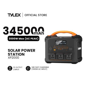 TYLEX XP2000 Solar Power Station Generator 1102.5Wh AC2000W High Capacity Pure Sine Wave LiFePO4