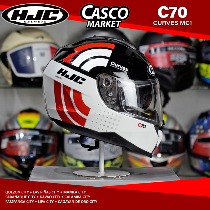 HJC C70 CURVES FULL FACE DUAL VISOR MOTORCYCLE HELMET Curves Mc4