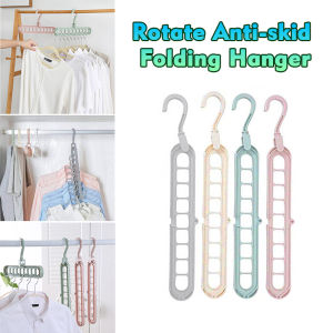 Multi-functional Foldable Hanger 9 Hole Folding Hanger Space Saving Hanger Multi-Port Clothing Rack Plastic Scarf Cabide| DaQueen