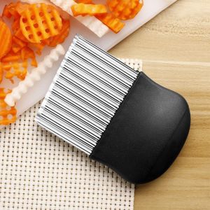 มีดหั่นผักในครัวเรือน มีดหยัก เครื่องตัดผักสแตนเลส เครื่องสไลซ์เฟรนช์ฟรายส์แฟนซี