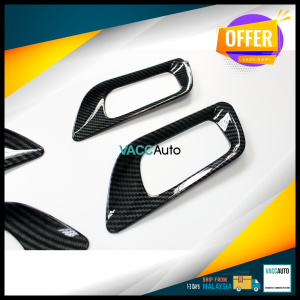 Honda Jazz Fit GK GK5 T5A 3rd Inner Handle Ring Protector Door Carbon 2014 - 2025 Jazz GK Vacc Auto Car Accessories