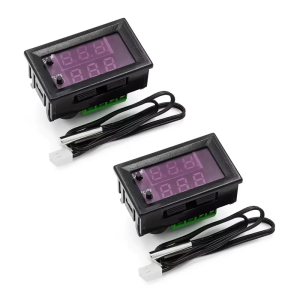 โมดูลเครื่องควบคุมอุณหภูมิแบบตั้งโปรแกรมได้12V พร้อมเซ็นเซอร์กันน้ำจอแสดงผล LED สีฟ้าสีแดงสำหรับให้ความร้อนในห้องปฏิบัติการตู้ปลา