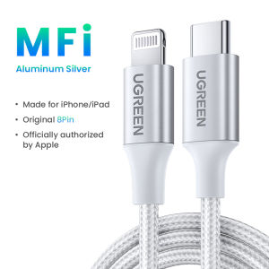 UGREEN MFI USB C to lightningสาย iPhone ชาร์จเร็วสายชาร์จสาย ชาร์จไอโฟน for Apple Charging Cable Compatible with iPhone 14 13 Pro Max iPhone 14 Plus iPad AirPods Pro Model: 70523