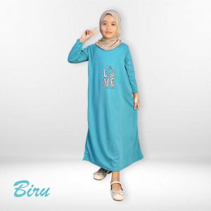 CF Kids Gamis Anak Perempuan Print DTF Unicorn Love Yourself Baju Muslim