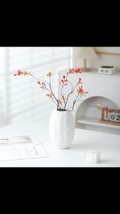Matte White Fashion Unfired Modern Minimalist Ceramic Vase Creative Flower Container Living Room Soft Decoration Nordic Ornament