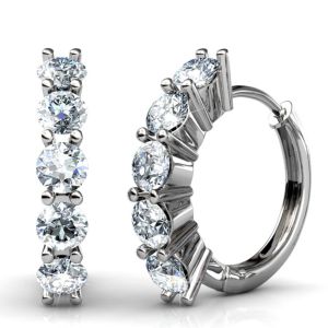 Her Jewellery Charming Earrings - Embellished with Luxury Crystal Embellishments plated with 18K Gold