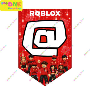 Customized Red Roblox Theme Thick Premium Party DIY Letter Number Banners Personalized Name Birthday Decor Custom Decoration