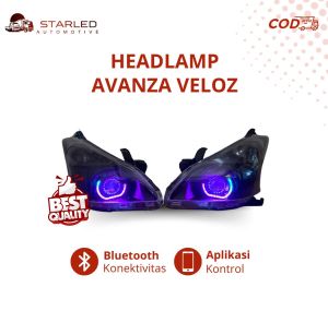 Headlamp Avanza Veloz 2012 - 2014 Custom Set Biled RGB Bluetooth Lampu Depan Avanza Veloz Headlamp Avanza veloz