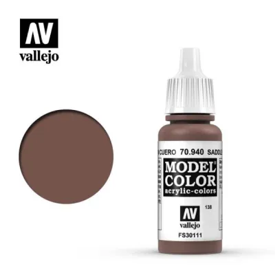 Vallejo Model Color สีอะคริลิคสูตรน้ำ Cork Brown Light Brown Saddle Brown Mahogany Brown