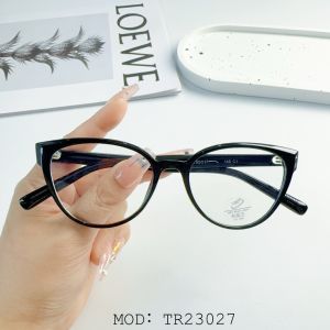 Gọng Kính Mắt Mèo Thời Trang Chất Liệu Nhựa Dẻo Bản Lề Kim Loại Chắc Chắn TR23027