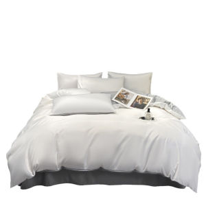 TURTLE 4 IN 1 Wrinkled Washed Cotton Bedsheet Set Simple Nordic Minimalist Soft Bedding Set
