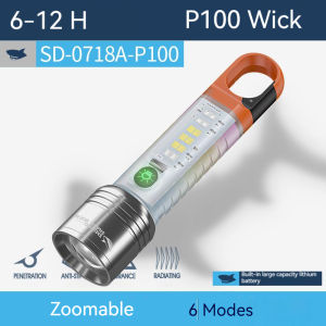 Smiling Shark Original flashlight SD0718 Work Lamp Zoomable Portable Key Chain Light Rechargeable Waterproof Work Light for Night Working Car Repairing