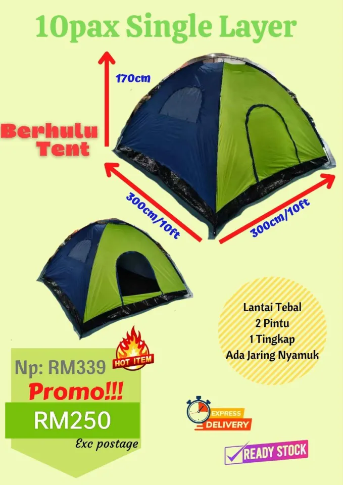 Large camping tent 10 Person Khemah Camping Besar berhulucamp