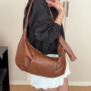 Phụ nữ bánh bao Túi túi đeo vai bằng da PU Túi đeo chéo đơn giản sinh viên cặp đi học Túi Messenger sức chứa lớn