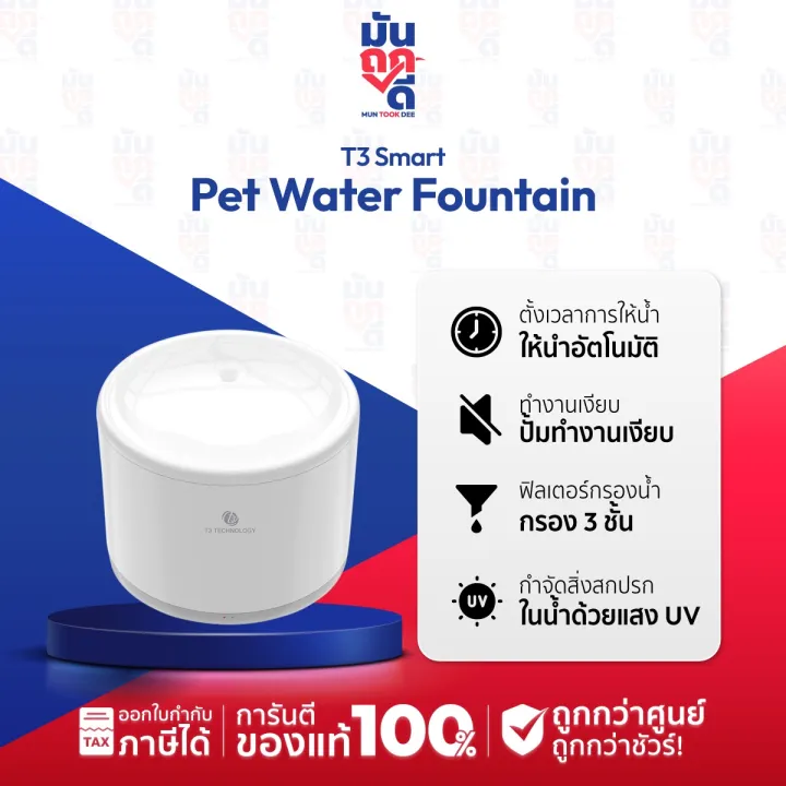 T3 Smart Pet Water Fountain น้ำพุแมวอัจฉริยะ