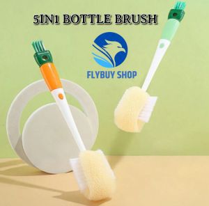 FLYBUY SHOP Long Handle Water Bottles Cleaner Glass Milk Bottles Cleaning Tool