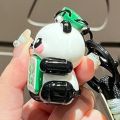 VBNFH Cartoon Panda Keyboard Keychain Good Luck Charm Fingertip Button Key Ring Hanging Accessory Animal Mahjong Panda Pendant Finger Toys. 