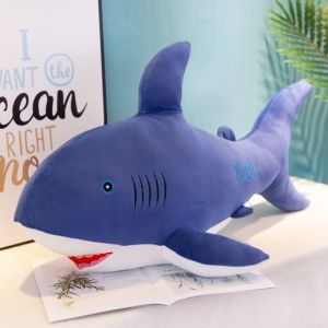 SIRENXI Funny Soft Sea Animals Kids Toys Plush Doll Cartoon Stuffed Animal Doll Shark Stuffed Toys Giant Shark Plush Toy Pillow Cushion