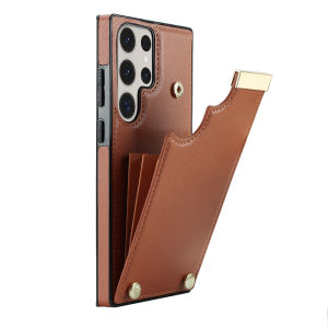 Shockproof PU Leather Card Slots Holder Wallet Case for Samsung Galaxy S23 Ultra S26 S22Plus A56 S24 S25 Button Buckle Cover