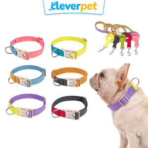 Doglemi ปลอกคอสุนัข สีพาสเทล ปลอกคอสัตว์เลี้ยง ปลอกคอแมว สายจูงสุนัข Dog Collar CleverPet