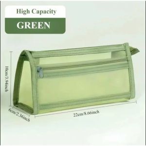 PrettyFloral~Portable Pencil Storage Pouch Nylon Stationery Storage Bag Durable Mesh Storage Case