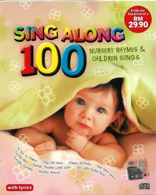 Sing Along 100 Nursery Rhymes & Children Songs 4CD Box Set English Most Popular Kids Songs