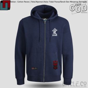 Viral!!! Jaket Zipper Pria Distro Uncle.Clothing Warna Hitam Sablon Love - Sweater Resleting - Baru 2024 - Murah Keren - Jaket Kekinian -Bisa Cod