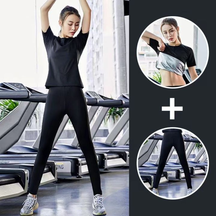 Women heavy duty sweat suit sauna suit exercise gym fitness weight loss  anti-rip suit burning fat