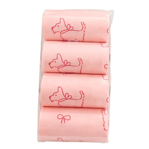 Thickened Pet Poop Bags with Fragrance Biodegradable Garbage Bags for Outdoor Use 4Rolls/Bag