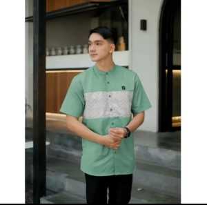 EDISI LEBARAN IDUL FITRI BAJU ATASAN KEMEJA KOKO PRIA MUSLIM KURTA KAUTSAR LENGAN PENDEK