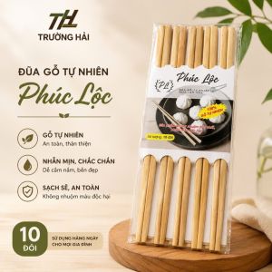 ĐŨA GỖ TỰ NHIÊN MỘC MẠC SẠCH SẼ AN TOÀN CHO MỌI GIA ĐÌNH BỘ 10 ĐÔI