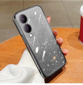 Casing Vivo Y17s Luxury Gliter Silicon Plating Clear Premium
