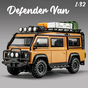 1:32 Scale Defender Alloy Car Model Diecast Car Sound Light Car Lovers Collection Kids Birthday Gift Metal Boys Toys