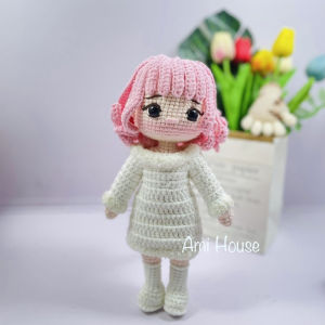 Búp bê Enid bằng len móc thủ công – Gấu bông handmade cotton cao cấp – Búp bê Enid & Wednesday phong cách cá tính – Ami House