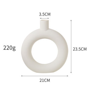Nordic Plastic Flower Vase White Flower Bottle Modern Flowers Pot Desktop Home Decoration Ornament