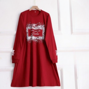 Tunik Wanita Lengan Panjang Jesla Tunik Bahan Kaos Katun Combed Apk Sablon Tunic Wanita Oversize Kekinian